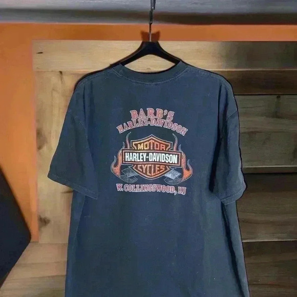 Harley Davidson Barb's W. Collingsworth, NJ Men's 2XL Black T-Shirt #HarleyTees - Picture 4 of 6